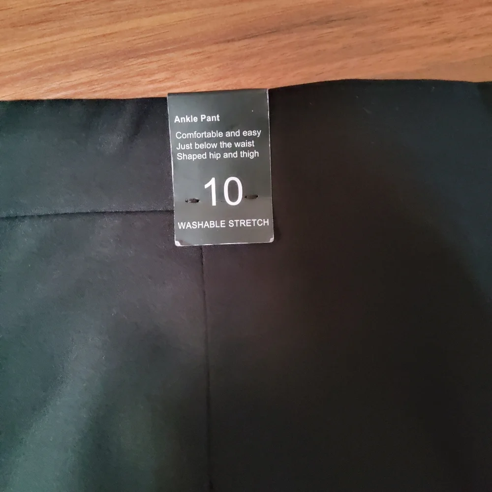 New Atelier Luxe Black Ankle Crop Pants Size 10 - Picture 6 of 9